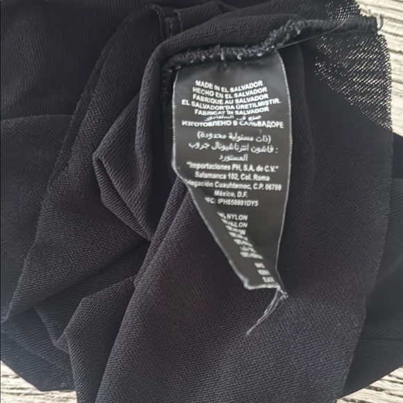 Fitted Black Cap Sleeve mesh top with Ruffled Details - Picture 7 of 8